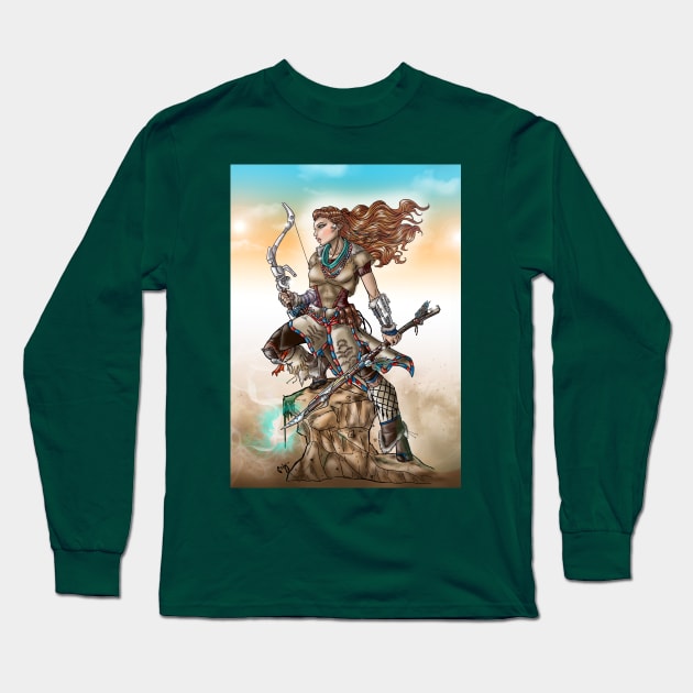 Aloy Long Sleeve T-Shirt by Crimzonartz